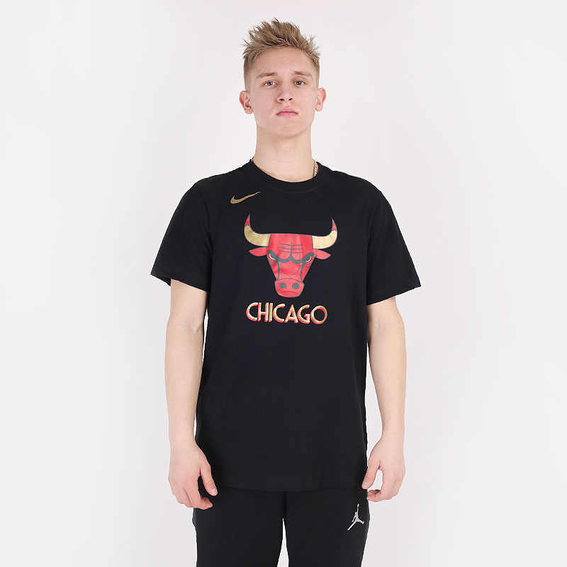 Мужская футболка Nike NBA Dri-FIT Chicago Bulls Logo Tee (CT9440-010)  - цена, описание, фото 3